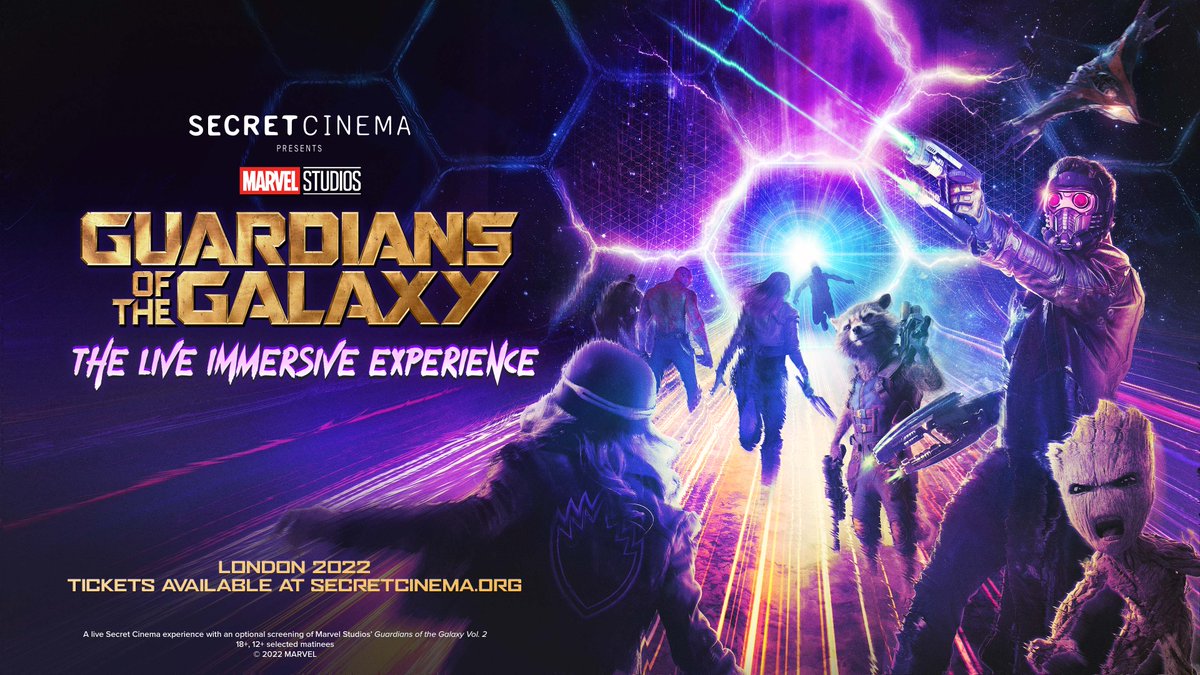 SecretCinemaUS's tweet photo. Best of luck in the galaxy, London.
Petition in the comments for the U.S. spaceship to take off next👇
🚀
@Secret_Cinema teams up with Marvel Studios' to bring to life the epic world of Guardians of the Galaxy Vol. 2
Aug 2022 in London, UK

#SecretCinema #GuardiansoftheGalaxy https://t.co/fR9m42sLcK