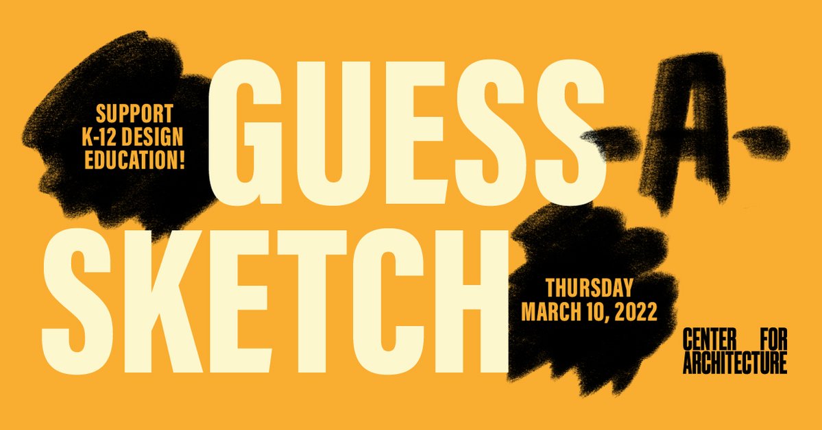 CenterForArch's tweet photo. ONLY 2 DAYS until #GuessASketch! Join us and you can Tweet guesses to win prizes like a private tour of MoMA, movie tickets, fitness classes, gift cards. Watch architects sketch on stage for a cause: https://t.co/ny2TKKVEmw
CC: @RAMSArchitects @Lutron @gensler_design @STUDIOSArch https://t.co/QwSVSWc9OQ