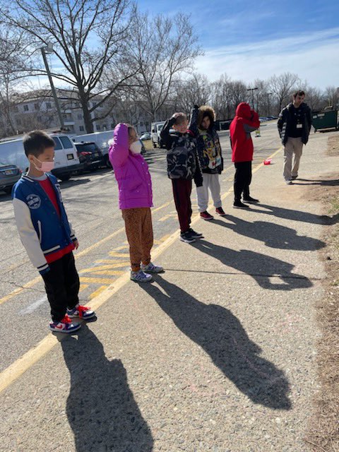 MsPagliaro's tweet photo. Today we observed and traced our shadow to see how it changed during the day! ☀️ ⛅️ https://t.co/vr3RDQAsj3