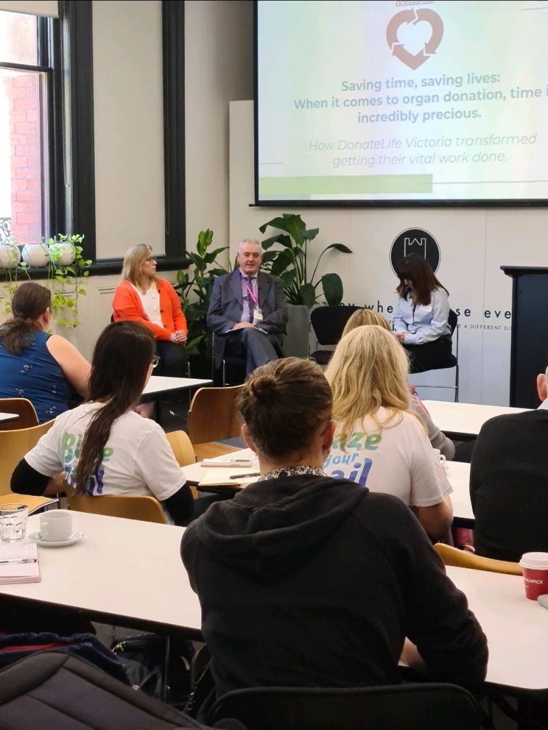 SalesFixau's tweet photo. We are off and running with InfoNation Melbourne.
DonateLife Victoria are sharing their story about saving time and saving lives with Salesforce.
#salesforce #salesfix #salesforcepartner https://t.co/qSDz5hyDu4