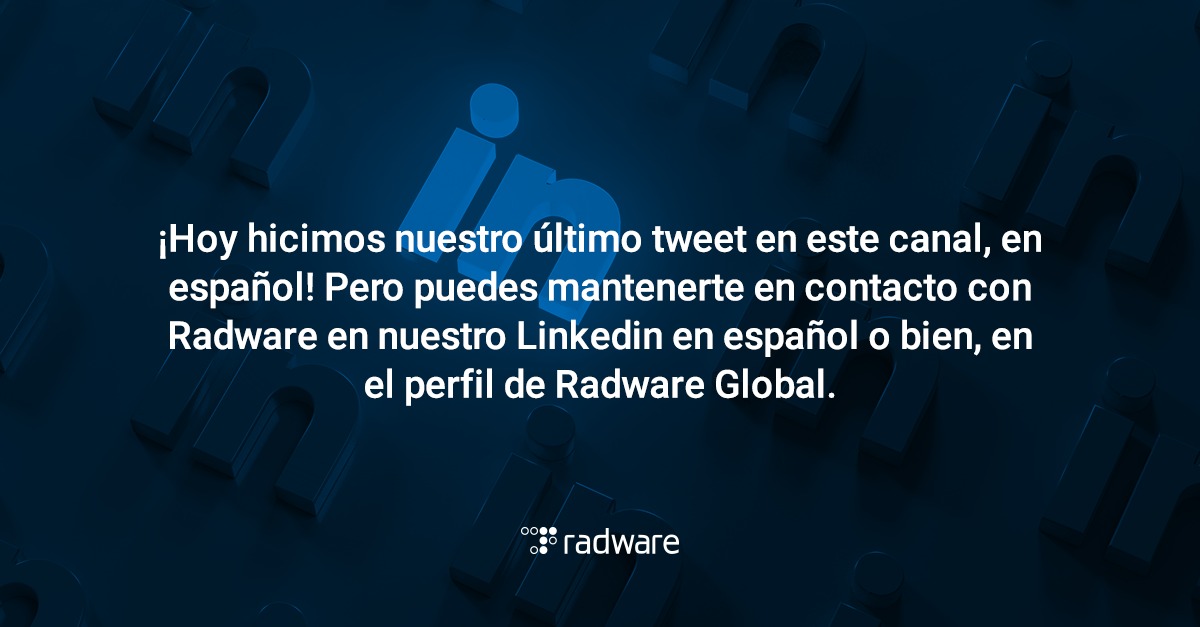 Radware en Español tweet media
