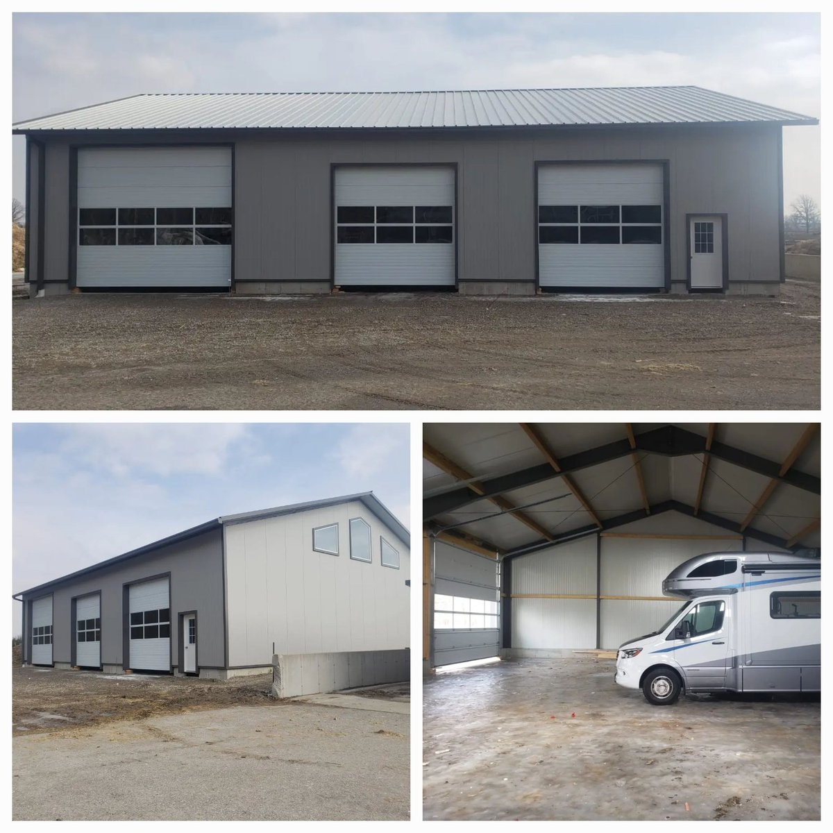 Steel frame, sandwich panel shop wrapped up in st Thomas! Just need concrete floor once it warms up