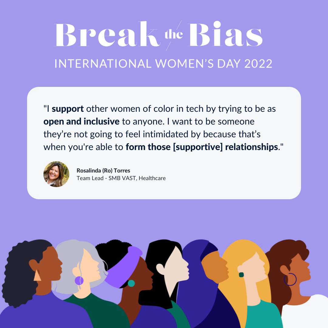 Zoom's tweet photo. "I support other women of color in tech by trying to be as open and inclusive to anyone. I want to be someone they’re not going to feel intimidated by because that’s when you're able to form those [supportive] relationships." #IWD https://t.co/M2wIPbftw6