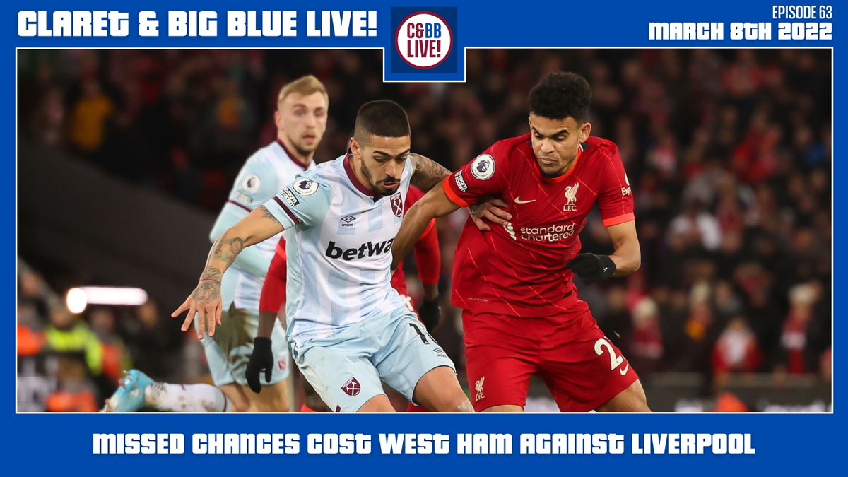 CBBPod's tweet photo. We're live now talking about West Ham's exit from the #FACup and the dropped points against Liverpool. Plus all the usual fun and games. Come in and join the conversation!

YouTube: https://t.co/gJEQ6NxVTa
Twitch: https://t.co/BVodaLSKFt

#COYI #TogetherBlue #GiantsPride https://t.co/EEbkvcAWPj