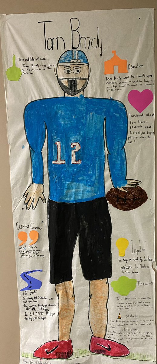 mahrinmaredia's tweet photo. @TomBrady @NFL @Buccaneers you continue to inspire little 3rd graders on field and off field! https://t.co/K82uJanU0y