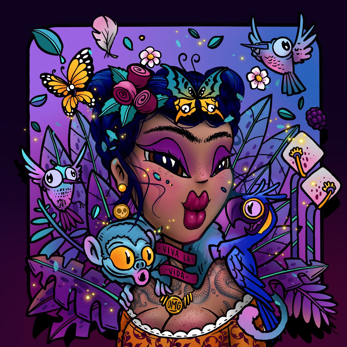 OhMyGirlsNFT's tweet image. 🚨#OMG #GIVEAWAY🚨
In honor of the Women's Day, here's another sneak peek of our legendary pieces, Frida Kahlo👀.

💰Prize: 1 $SOL + 20 WL Spots
1️⃣ Follow @OhMyGirlsNFT 
2️⃣ Like + RT
3️⃣ Tag 3 frens

✨Join Discord: discord.gg/ohmygirlsnft
End in 48h⏱
#NFTGiveaway #Solana #NFTs