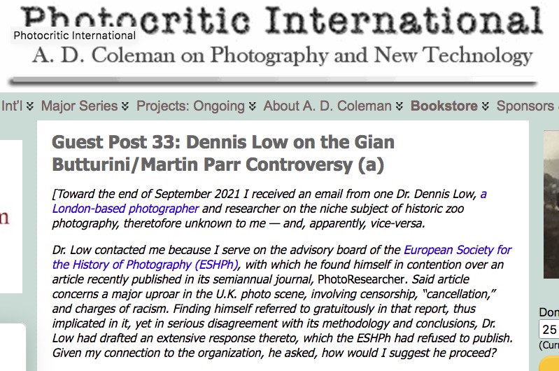 ADColeman1's tweet photo. New at my blog: Dr Dennis Low on the Gian Butturini - Martin Parr controversy, in installments starting here https://t.co/nBzKlCKRk2 https://t.co/nNgOAdm1Mx