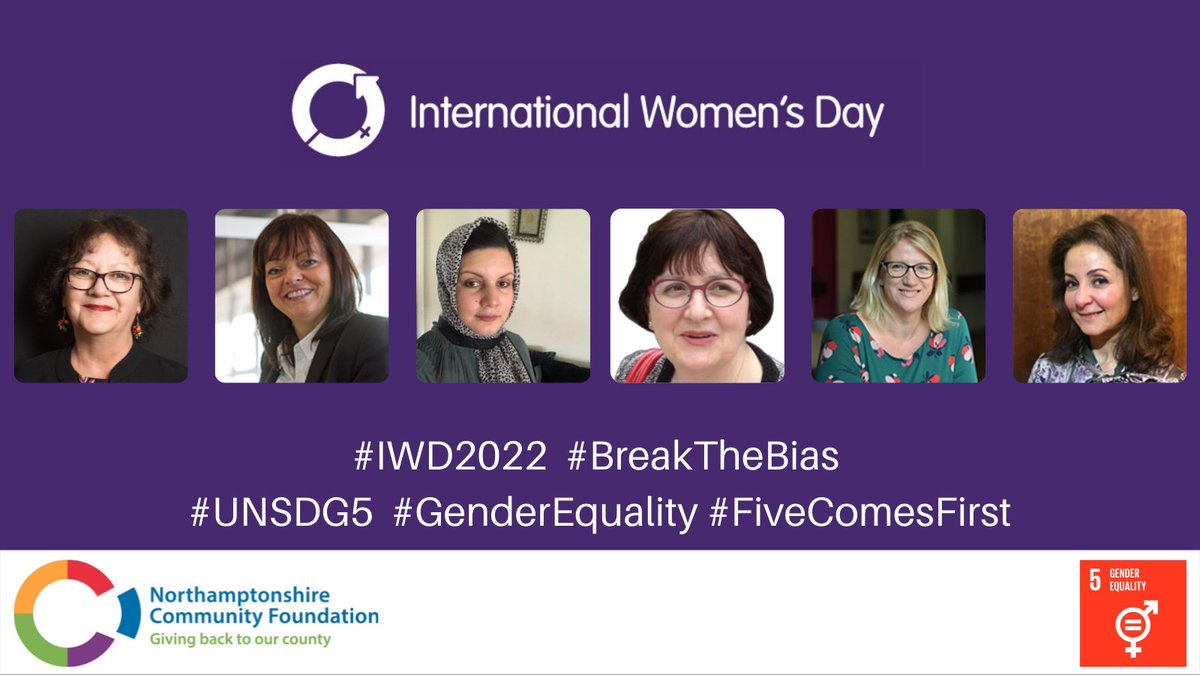 NorthantsCF's tweet photo. We want to give a shout-out to our Chair and Trustees this International @womensday to say thank you for all your fantastic work and support. 🙏
#IWD2022 #breakthebias #unsdg5 #genderequality #FiveComesFirst https://t.co/CQTJ9Njrex