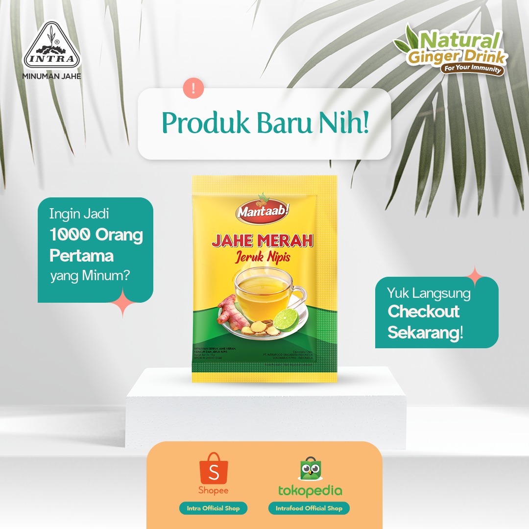 Kenalin, si Janis (Jahe Jeruk Nipis), produk baru dari @jahemantaab.
Rasanya enak banget! Perpaduan jahe dan jeruk nipisnya bikin badan jadi seger! 

Yuk checkout sekarang juga di:
Tokopedia: Intrafood Official Shop
Shopee: Intra Official Shop