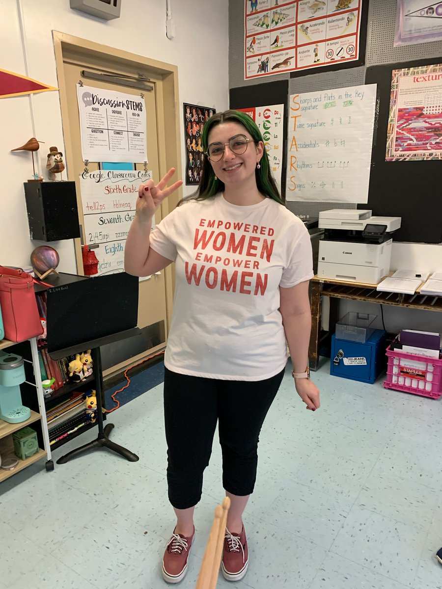 Today is officially International Women's Day, and our music teacher, Ms. Auriti is officially "Rocking" the perfect shirt. #empower, #InternationalWomensDay2022 @SIBOD31 <a href="/DrMarionWilson/">Dr. Marion Wilson</a> <a href="/CChavezD31/">Christine Chavez</a> <a href="/DrDeniseDAnna/">Dr. Denise D’Anna</a>