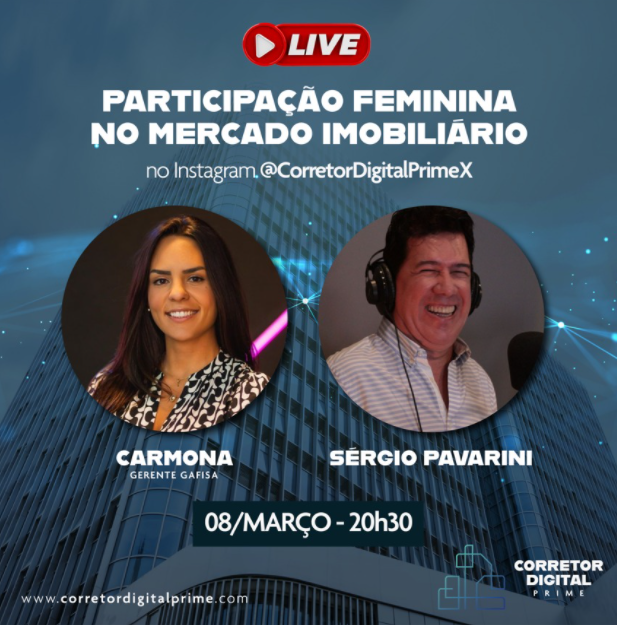 pavarini's tweet photo. "Participação feminina no Mercado Imobiliário." 

Esse será o tema do meu papo com a querida Carmona, Gerente Gafisa. Às 20h30, no link abaixo: 

https://t.co/lmFjgwGaVG 

#CorretorDigitalPrime 
#Live1 https://t.co/CchoeVsl6G