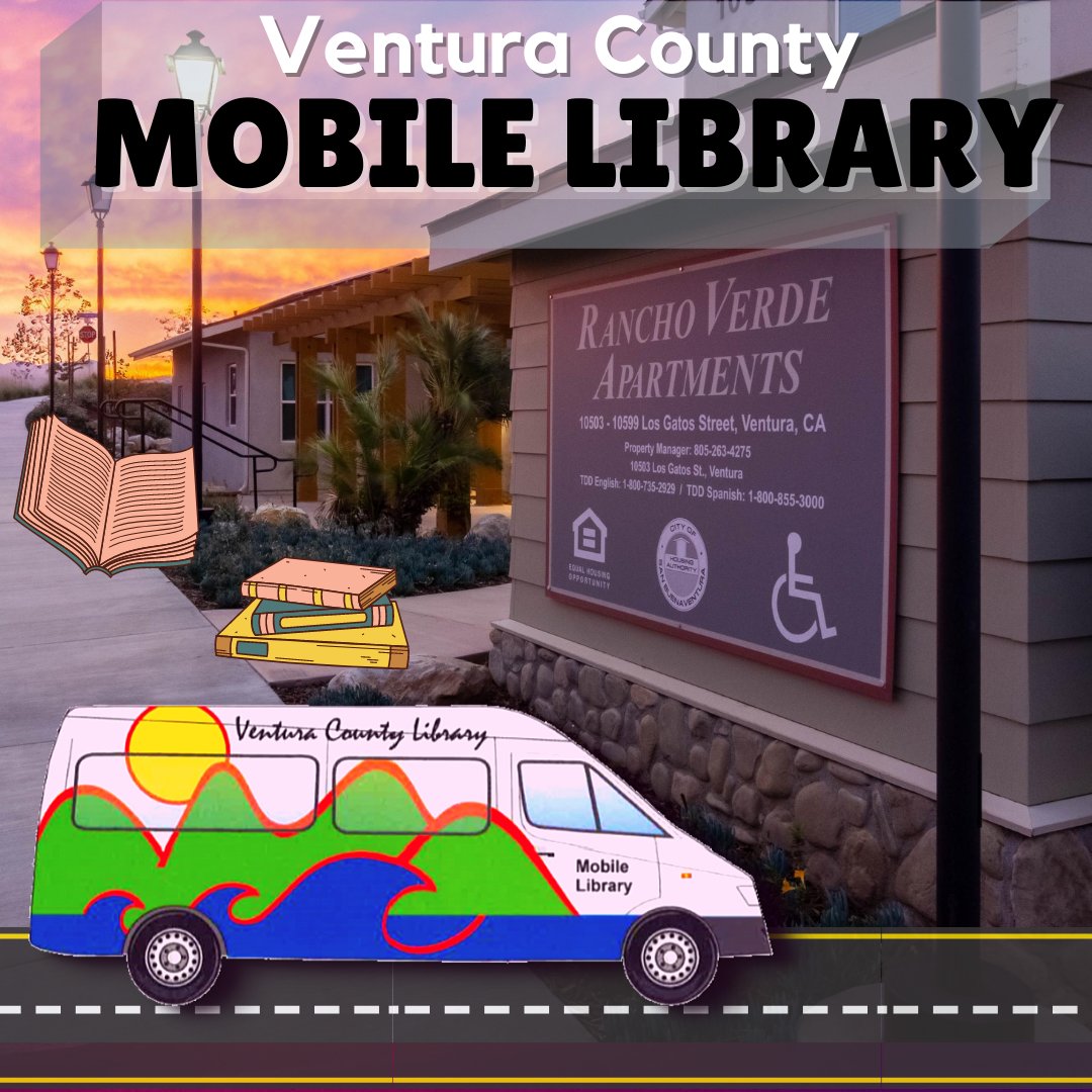 vencolibrary's tweet photo. Look at that! The Mobile Library will be in the Rancho Verde neighborhood on March 9th, from 3:30pm-4:30pm!
Stop on by if you have time!
🚐📚
#VenturaCountyLibrary #MobileLibrary #RanchoVerde https://t.co/zFz94maMQe