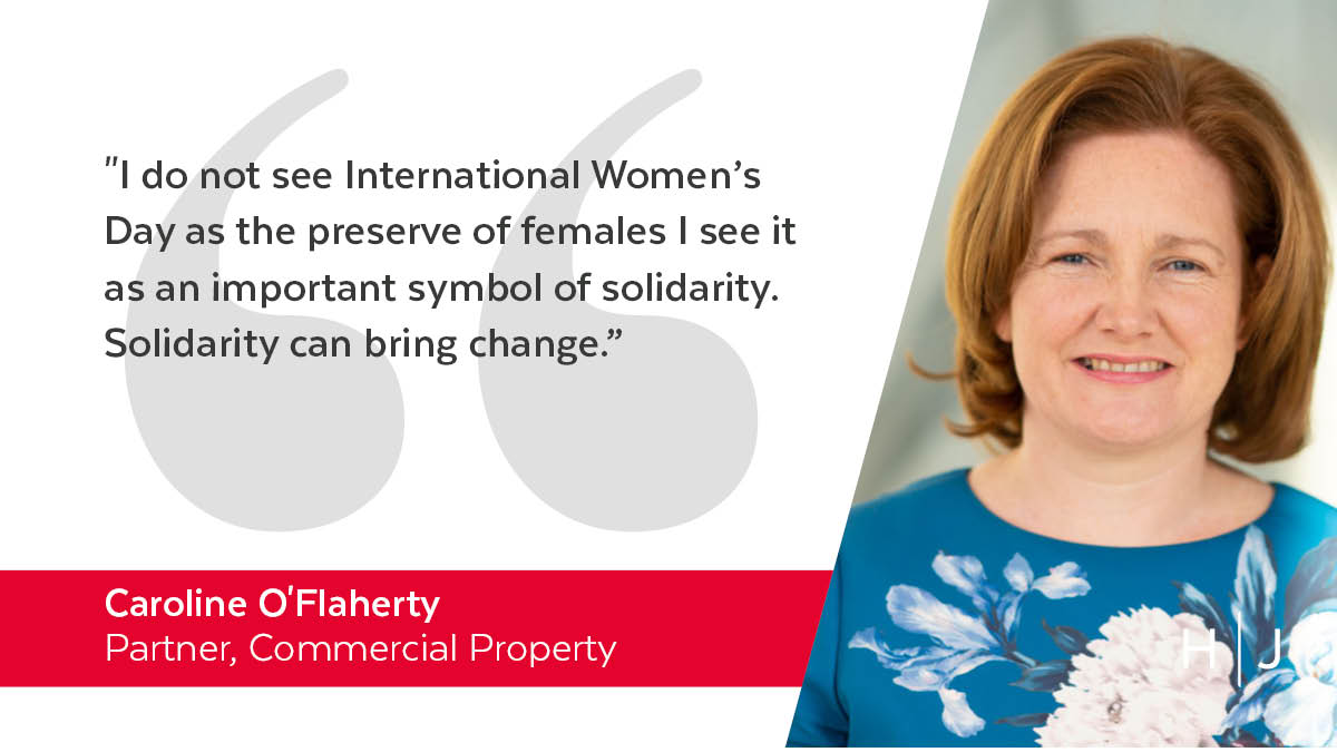“I do not see International Women’s Day as the preserve of females, I see it as an important symbol of solidarity. Solidarity can bring change.” – Commercial Property Partner, Caroline O‘Flaherty, writes about what IWD means to her.  

Read her post: bit.ly/3pLVckH