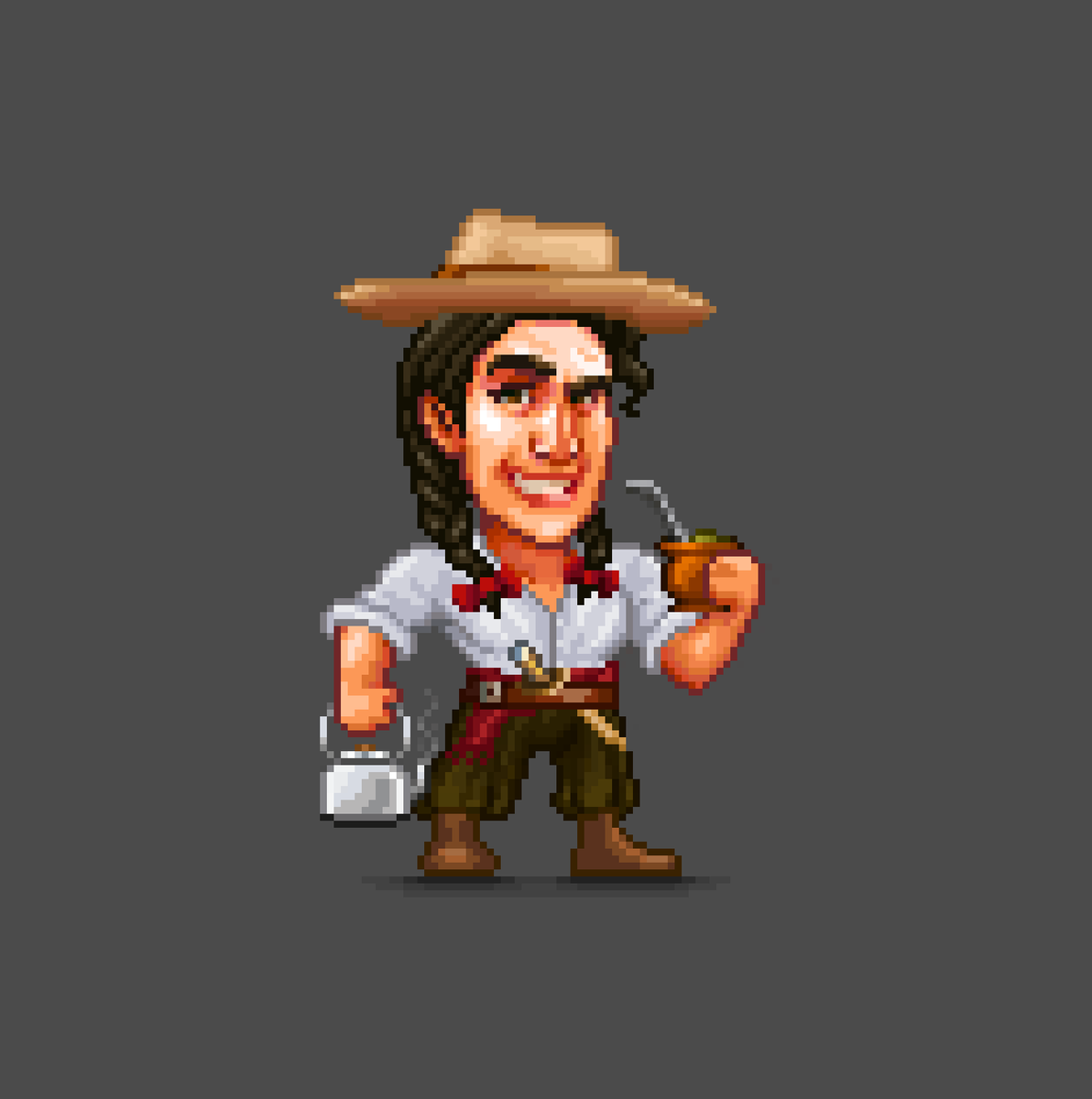 YerbaMateNft's tweet photo. Gaucha POWER 🧉
¿Qué mejor día para ver la primera Gaucha de la colección? 😊
Sí, la colección será mixta, con los gauchos y las gauchas usando todo su POWER! 💪
¿Qué les parece este primer adelanto? by @patop_art
#SolanaNFTs #YMNFT https://t.co/IzdKtcMID6