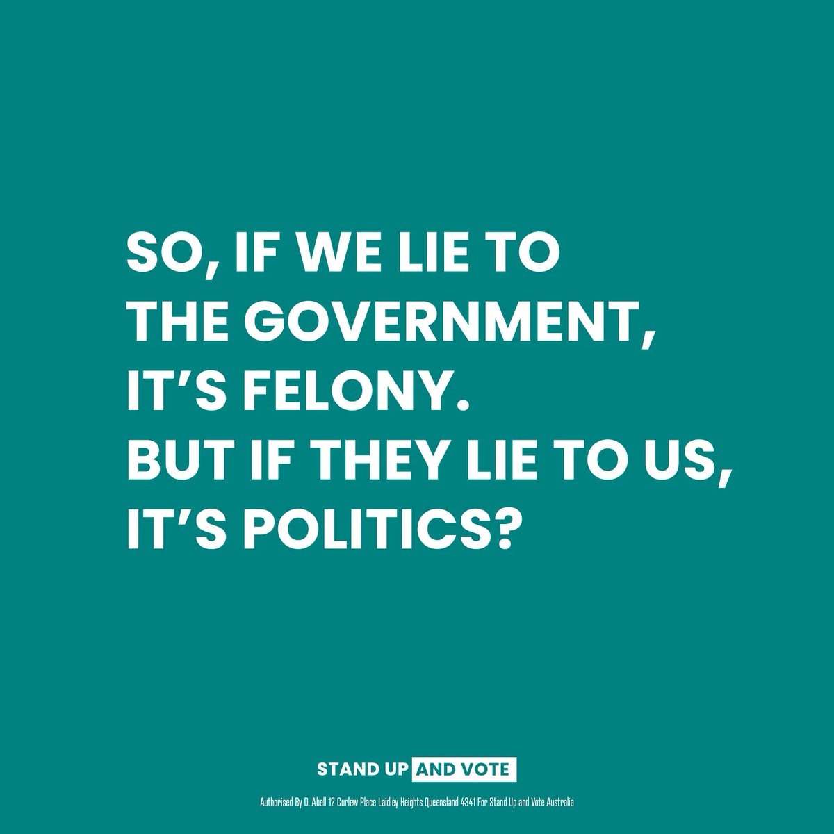 StandUpandVote_'s tweet photo. Double standards? If you have had enough of the lies, it's time to #StandUpandVote #Australia. 

https://t.co/e7XZwpUug1 

#AusPol #AusPol2022 #VotingMatters #Freedom https://t.co/1uWltq3la3