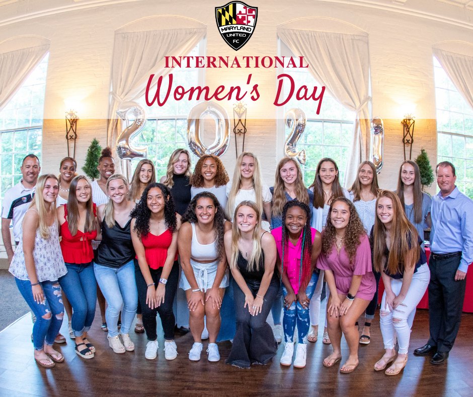 Maryland_United's tweet photo. Happy International Women’s Day! We are grateful to have the opportunity to be part of the journey of our young female athletes!

#RedTogether #WeAreMDUFC #InternationalWomensDay https://t.co/qwbyvuWew5