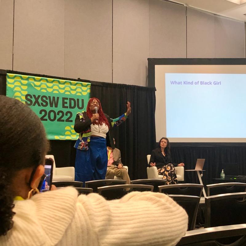 remakelearning's tweet photo. Wow! The #ShiftingPower session was so powerful! It included an original poem reading by Medina Jackson and an impromptu free style by @amilcook.

What was your favorite session of the day? #SXSWEDU #RemakeLearning @PittTweet @theAniMartinez https://t.co/KlkMPTWA4L