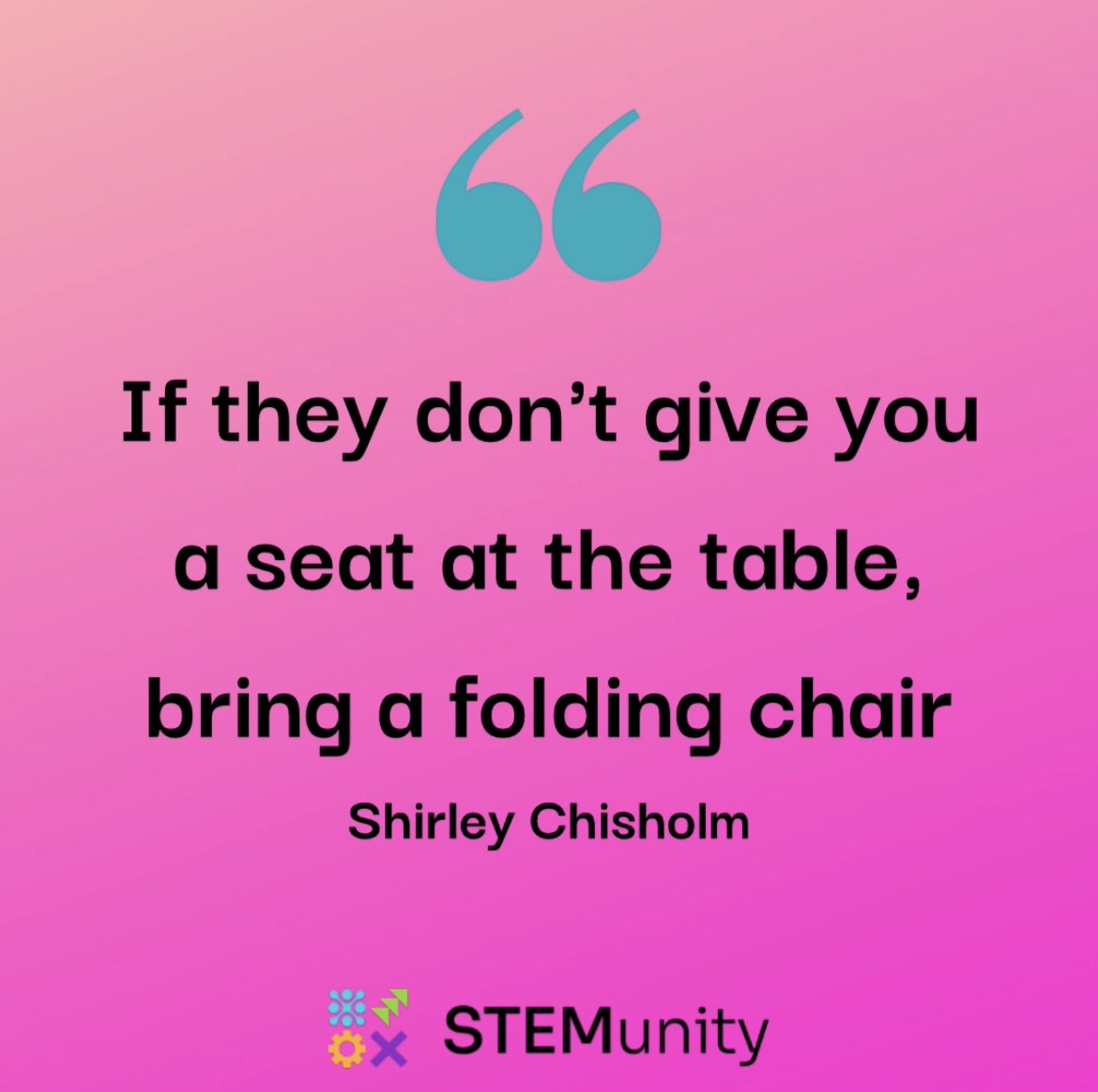 My absolute favourite quote, got my folding chair at the ready! #STEMunity @stemunityuk @STEMAcademyNor1