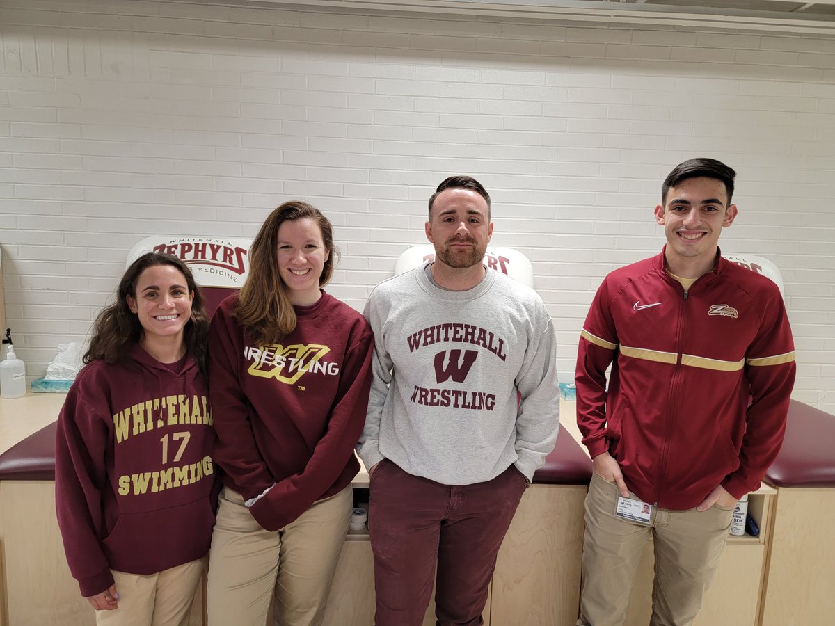 ZephyrAthletics's tweet photo. Honored to have these All-stars as a big part of the team.  They do a great job caring for and treating our athletes.  
L to R:
Morgan Guarino
Emma Krentler
Chris Ohocinski
Jeremy Smith
#ATMonth
#zephyrtough https://t.co/dN8FPeOFmN