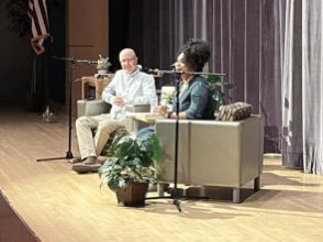JSECLibrary's tweet photo. Such a great day w/ talented author Elizabeth Acevedo talking to PVD kids and signing their books. Engaging &amp; insightful questions &amp; discussion. @acevedowrites @pvdschools @Official_JSEC @360_HighSchool @ribook @librarylady2013 #PPSDReads @PCTALibrary https://t.co/PeywJo4Plx
