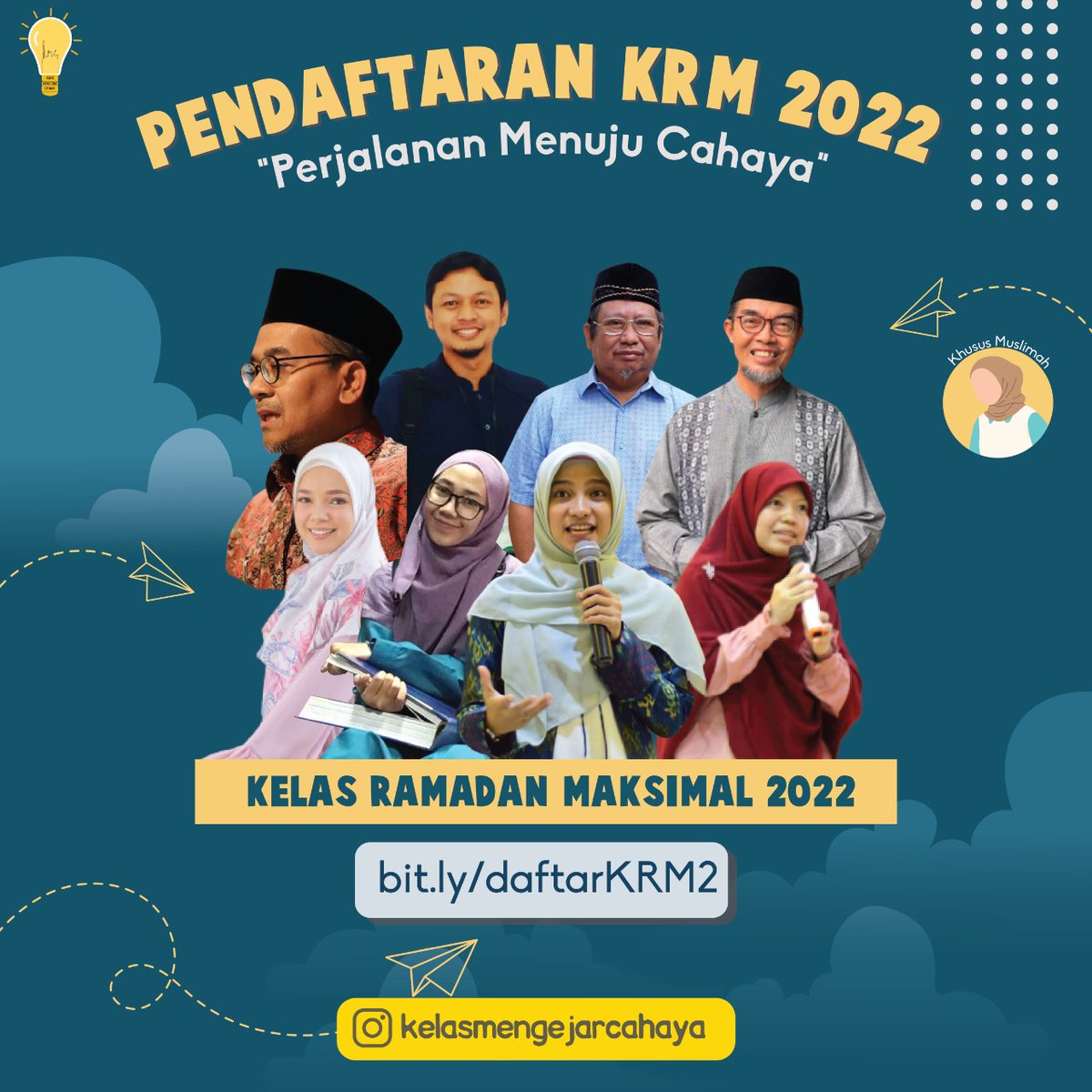 malakmalakmal's tweet photo. Jadikan Ramadhanmu seru dengan mendaftar KRM 2022 bersama Kelas Mengejar Cahaya di https://t.co/VzLqwf38V2. Insya Allah saya akan hadir juga, membahas #IslamicWorldview. https://t.co/BgXU5cbYLW