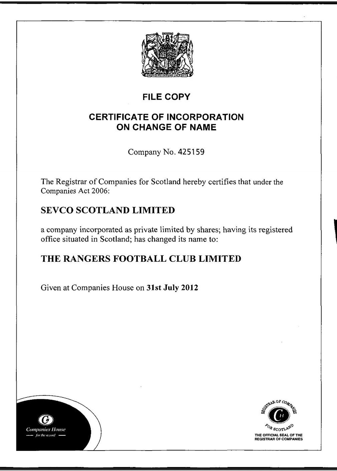 Sevco Rangers Cluster One on Twitter: