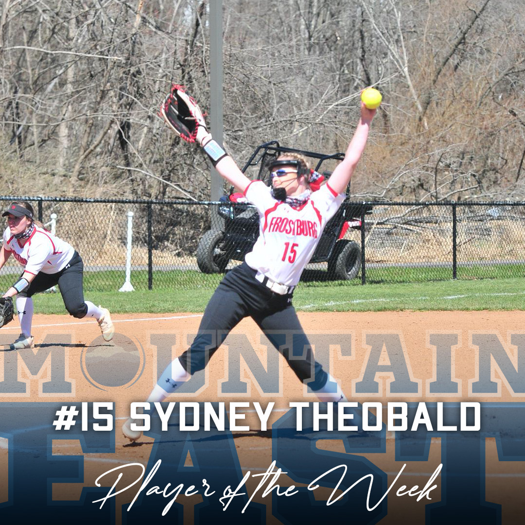 FrostburgSB's tweet photo. Congrats to Syd Theobald on her performance this past weekend in the circle, earning the MEC Pitcher of the Week!! 2 wins with only 3 earned runs and 8 strikeouts sounds like a fantastic weekend to me 🤩🤩🤩 #MECPOW https://t.co/LuEH5ohyjX
