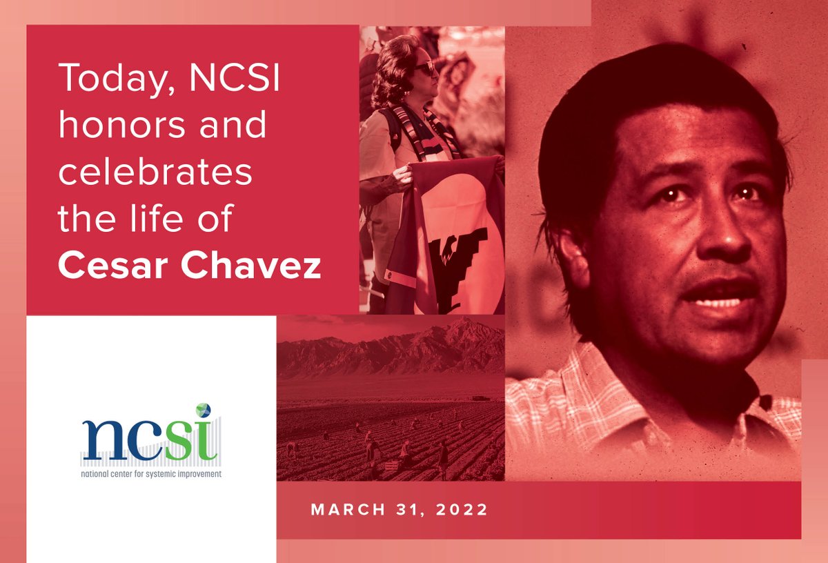 TheNCSI's tweet photo. Join us today, in celebrating the life and legacy of civil rights leader César Chávez, and honor the values and history of the farm workers' movement. ¡Si se puede! #CesarChaves https://t.co/5NTqq8aGDo