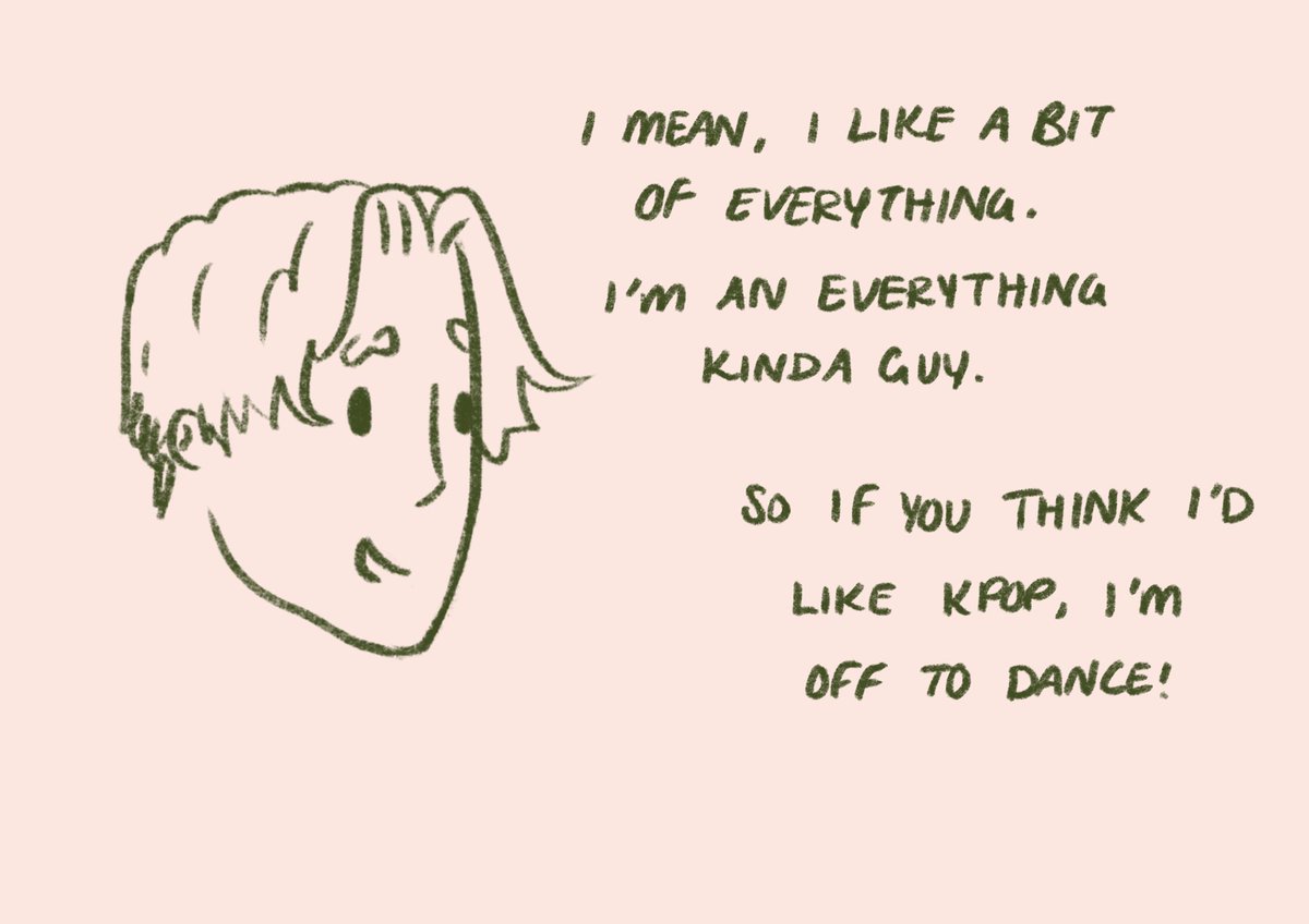 speedyreplies's tweet photo. @BenjiLikesMyths i mean, i like a bit of everything. i’m an everything kinda guy. so if you think i’d like kpop, i’m off to dance! https://t.co/GGH9mOrRRS