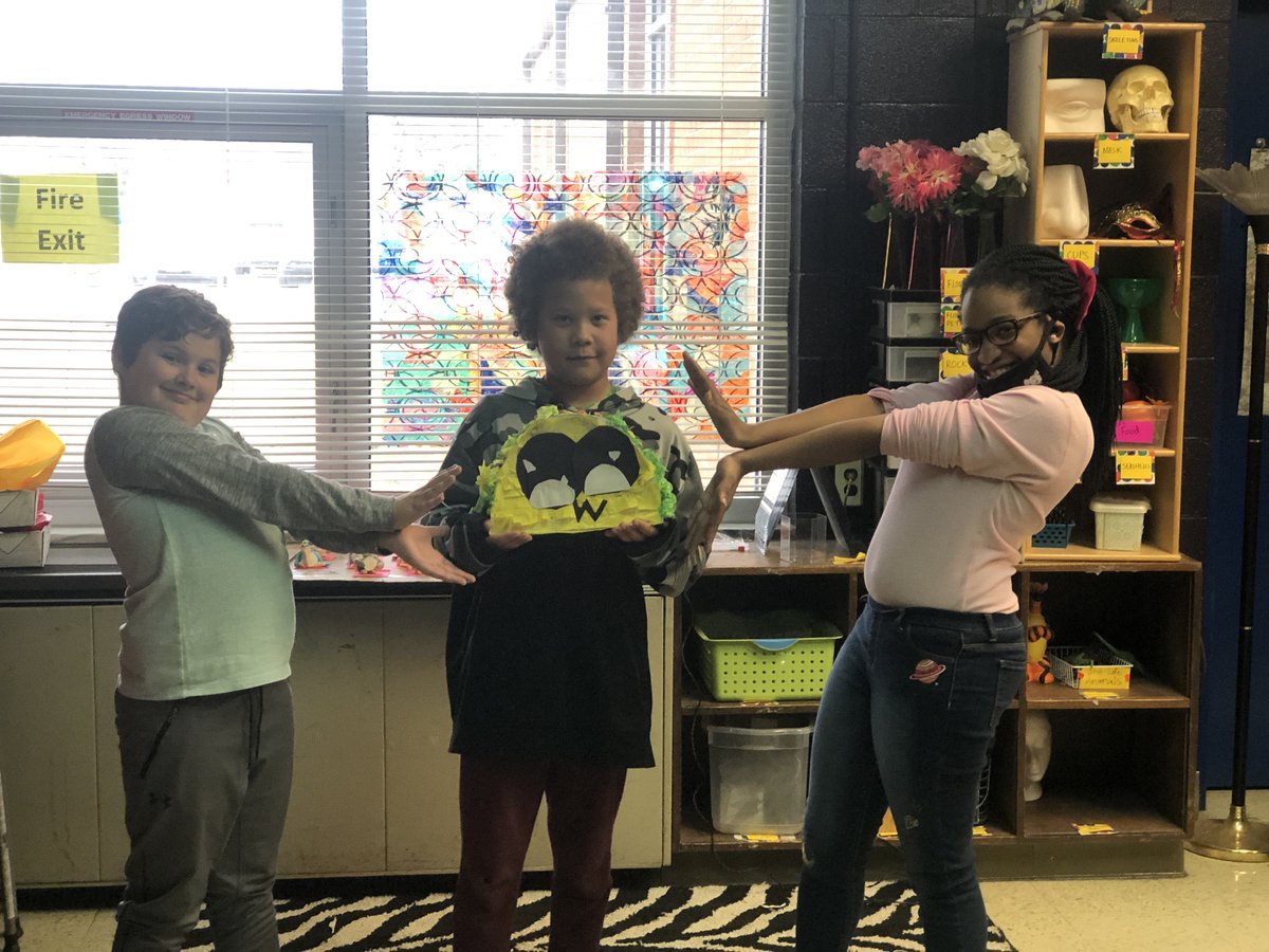 MPESCreativeTigers (@mpesart) on Twitter photo Check out these completed piƱatas created by 4th grade artists. These Ss worked for over a month to build these piƱatas from the ground up. I'm so proud of these kiddos! <a href="/MPEStigers/">MtPleasantElementary</a> <a href="/julieatidwell/">Julie Tidwell</a> <a href="/LauraSandrell/">Laura Sandrell</a> <a href="/MikeMit42546882/">TSU-Art Education Coordinator</a> <a href="/MauryCoSchools/">MauryCoPublicSchools</a> #Courage2Create Check out these completed piƱatas created by 4th grade artists. These Ss worked for over a month to build these piƱatas from the ground up. I'm so proud of these kiddos! <a href="/MPEStigers/">MtPleasantElementary</a> <a href="/julieatidwell/">Julie Tidwell</a> <a href="/LauraSandrell/">Laura Sandrell</a> <a href="/MikeMit42546882/">TSU-Art Education Coordinator</a> <a href="/MauryCoSchools/">MauryCoPublicSchools</a> #Courage2Create
