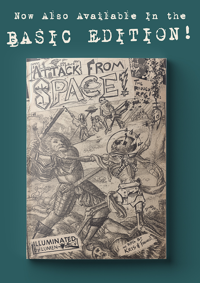 DeeplyDapper's tweet photo. If you fear staples or the mealy touch of my ink-stained fingers, ATTACK FROM SPACE is now also available as a perfect bound Basic Edition reward! https://t.co/Krc066L6cy https://t.co/b8X5q5vDz1