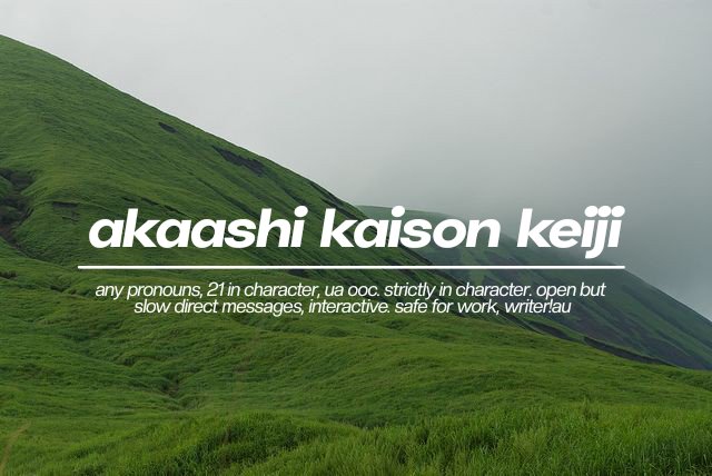 ㅤㅤㅤㅤ

           Akaashi Kaison Keiji 🌷
           not new to #hqrp, just a 
           reintroduction, like &amp; rt
           to be mutuals.

ㅤㅤㅤㅤ