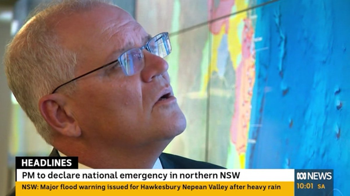 THE_Russell's tweet photo. The question on everybody's lips:
"Is Morrison so desperate and fearful of losing the looming election that he will dip into the 'untouchable' $5 billion emergency fund to relieve the plight of desperate voters, devastated by floods?"
#auspol #PutTheLiberalsLast #LoomingElection https://t.co/E5hLKXAHpd