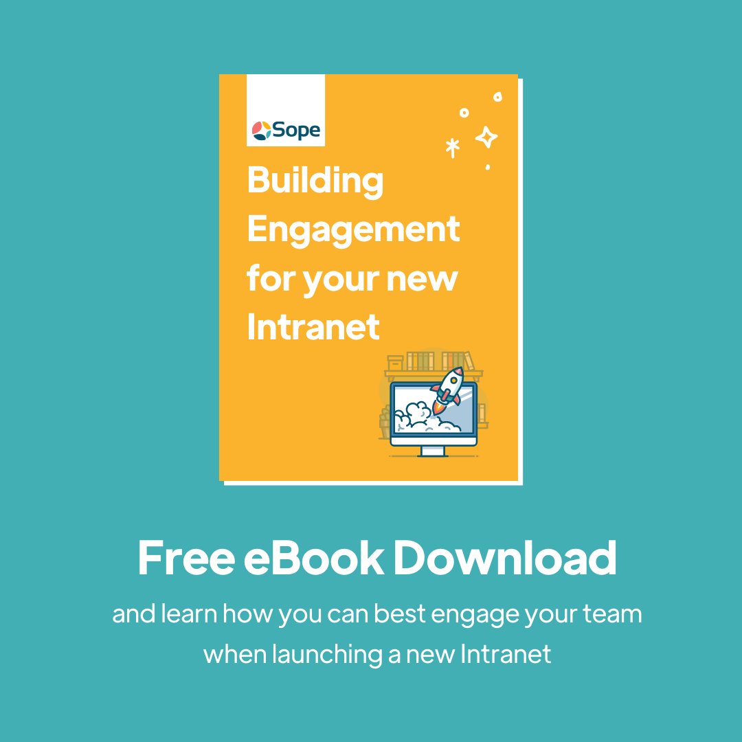 sopewebtech's tweet photo. A quick & easy guide on how you can better engage your team during the stages of an Intranet build, resulting in greater user adoption when it comes to launch day ๐
Download for free: https://t.co/LIanzGGWy2
#sope #technicalwizards #ebook #intranet #sharepoint https://t.co/e61vr9i2zC
