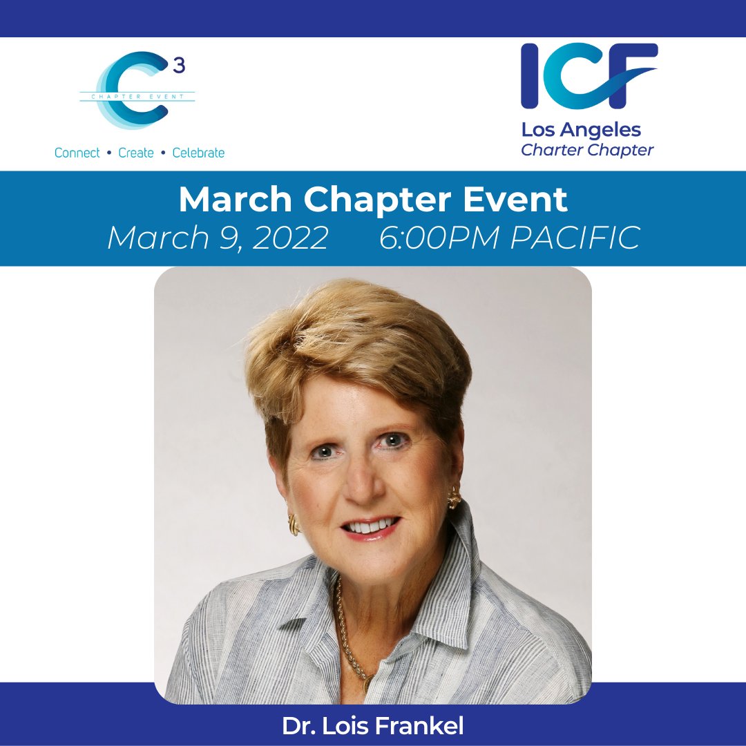 ICFLA's tweet photo. Are you joining us for our Chapter Meeting tomorrow? Dr. Frankel will talk about mastering the art of women’s leadership, and why it’s so vital in the current global climate. Don’t miss this opportunity. See you tomorrow! #womensleadership #IWD2022
https://t.co/8wCUGZAKBx https://t.co/0vOhtpguJj