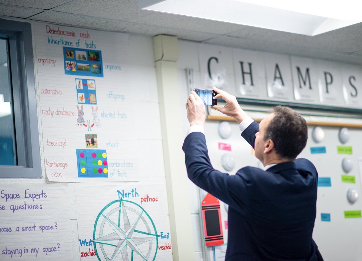 The group also heard some valuable feedback on the Polish dual language program from Clearmont staff.

Thank you for spending the day with us and taking firsthand look at the classroom experience for some of our Eagles! #D59Learns #TogetherWeCan