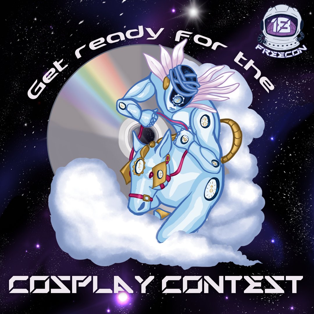 FreeConFSU's tweet photo. Come and show off your cosplay in our Cosplay Contest at FreeCon 18!

For more information, check out our website:
https://t.co/eUadHosGhE

Art by Bubba (Twitter: @bubbadraws66, Instagram: bubbadraws66)

Background by Rachael (Instagram: un1cornpr1nce) https://t.co/wtvCmpJP6U