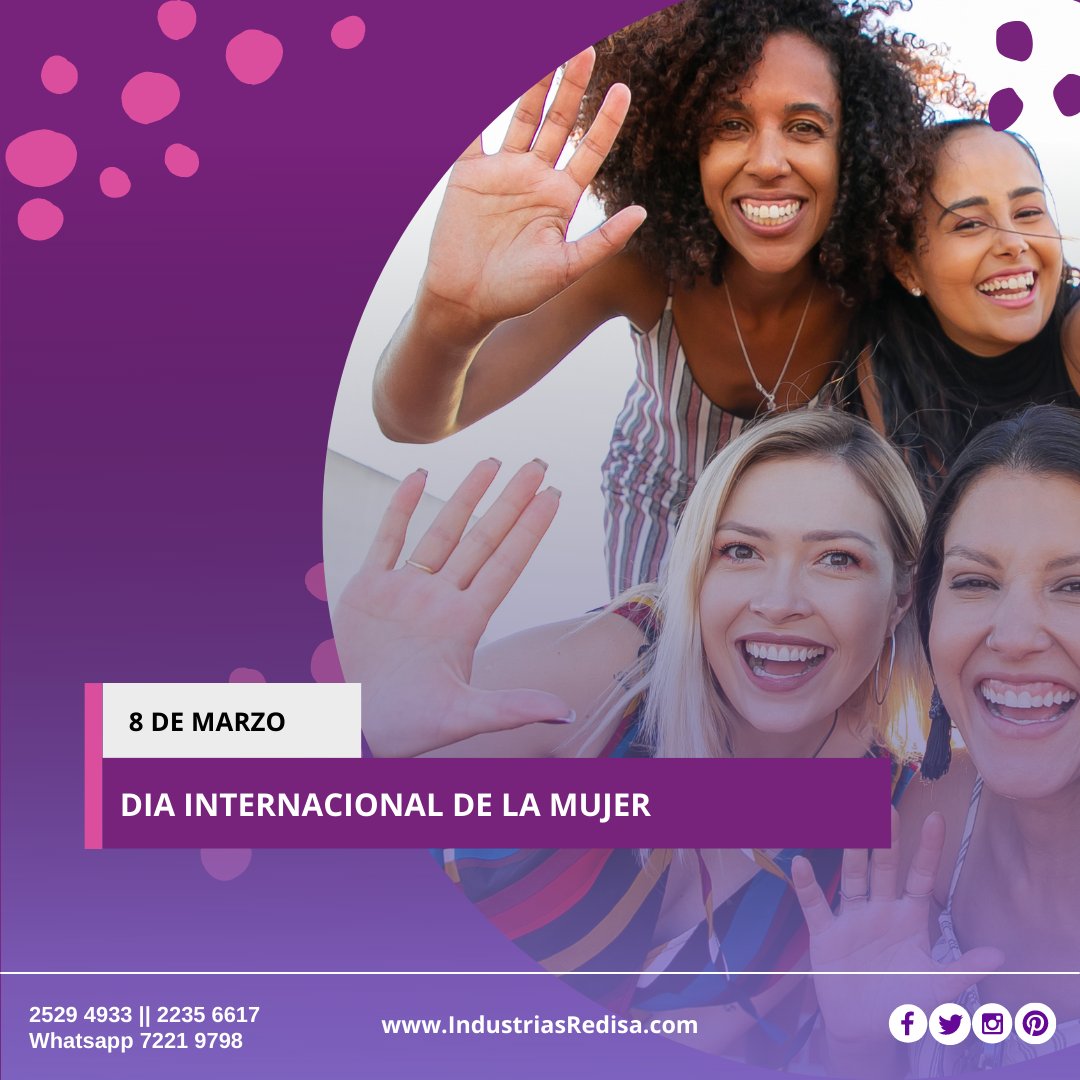 IndustriaRedisa's tweet photo. DIA INTERNACIONAL DE LA MUJER

#8DeMarzo #DiaInternacionalDeLaMujer #Sivar https://t.co/EnWu1tTxjo