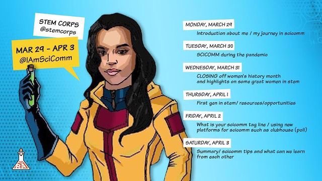 StemCorps's tweet photo. On this #InternationalWomensDay I want to give a shoutout to @catarinammoreno from @mothersinsci for creating these wonderful posters for all my campaigns over the years. Thank you so much 🙇🏽‍♀️ @AstroSyahirah @iamscicomm @radhabharadwaj @IWS_Network @IfThenSheCan https://t.co/L3s2o8jr8f