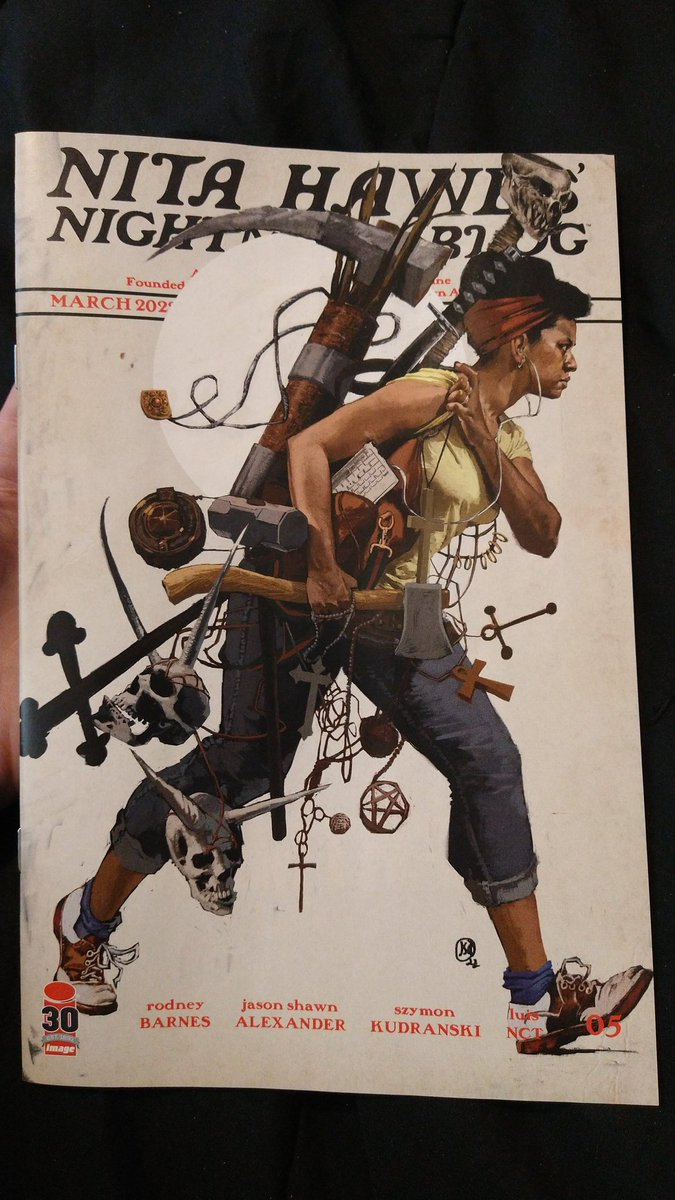 palmettopunishR's tweet photo. 🔥🔥🔥 My dude @SzymonKudranski on art!? 😱 Another banger by @TheRodneyBarnes &amp; @jasonshawnalex! This may be my favorite issue of #NitaHawes Nightmare Blog yet! I don't read much horror but this &amp; Killadelphia hit different. So dope. #comics #cbfc #Recomendedreading https://t.co/r22zbEVMcc