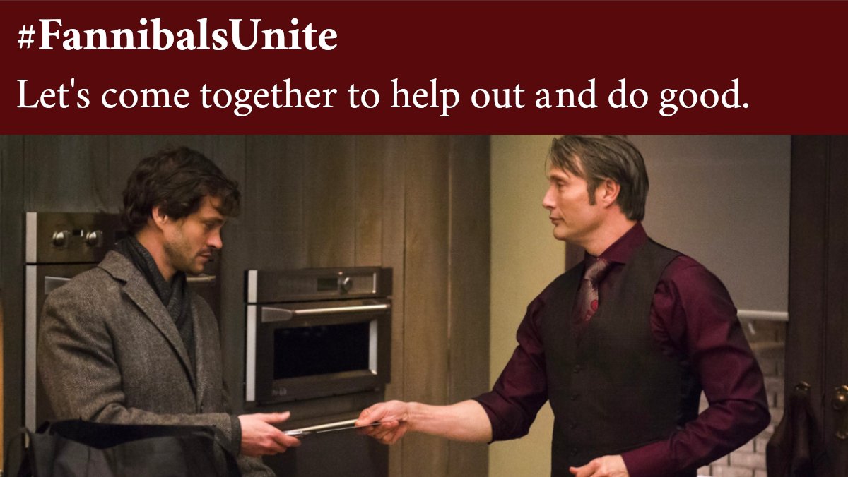 FannibalMovemnt's tweet photo. Deerest #Fannibals, on Saturday we embark on our next #HannibalRewatch, #HonorEveryPart! Celebrating our community &amp; the #Hannibal love we share is the rarest of gifts!

So as we unite to watch, let's also see #FannibalsUnite to DO SOME GOOD!!! Check out this thread for more! https://t.co/xoqN7NLhVu