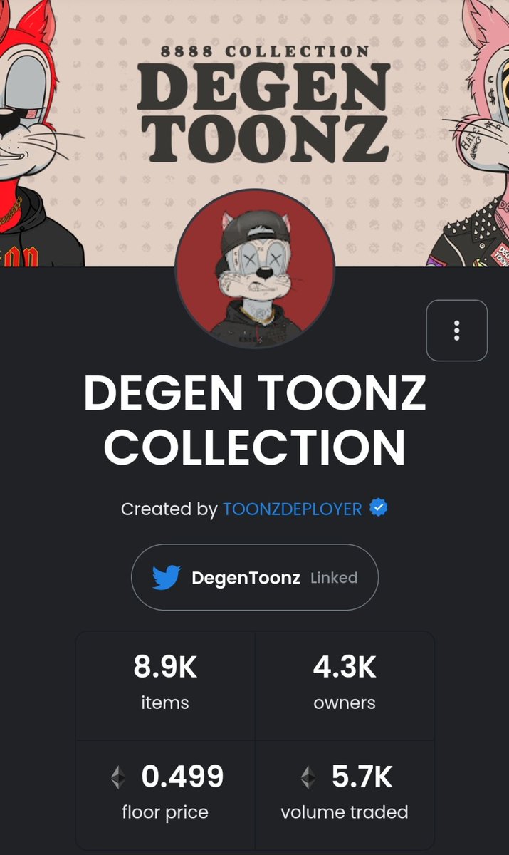 Really feel like a big run on <a href="/DegenToonz/">Degen Toonz</a> is imminent. We'll see how this ages.