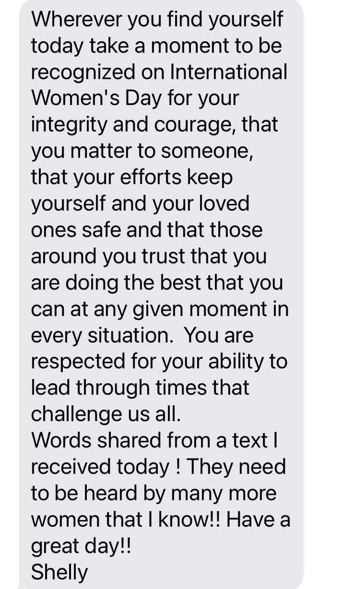 I dropped the ball today but that is why we have teammates… thanks to one of our bus drivers for making sure we all recognize #InternationalWomensDay It’s important and it is a big deal.