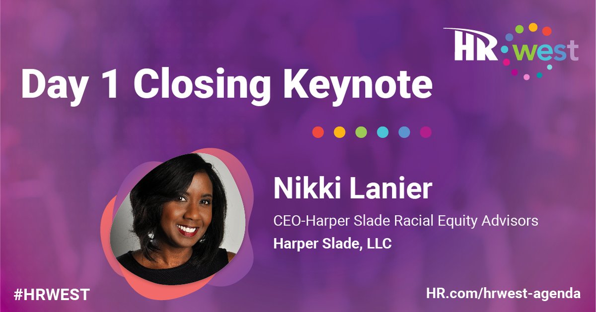 Today’s closing keynote, ‘The Inequity of Equality,’ by Harper Slade Equity Advisor’s CEO, Nikki Lanier will begin soon! okt.to/lrn53O 

#HR #HRdotcom #HRIndustry #californianevents #californiahr #california #leadership #speaker  #NikkiLanier #ClosingKeynote
