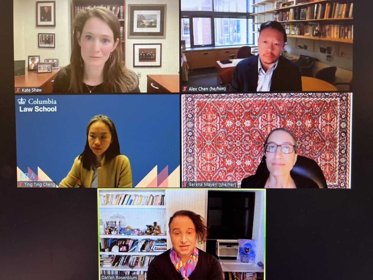 bwlc_nyu's tweet photo. What a vibrant, timely conversation on The Equal Rights Amendment in the 21st Century. Thank you so much to  @MsTeresaYounger, @kateashaw1, @alexanderlchen, @eraprojectcls’ Ting Ting Cheng, @pennlaw's Serena Mayeri, &amp; @DarrenRosenblum for tonight’s panel! https://t.co/XbeRoSEgkB