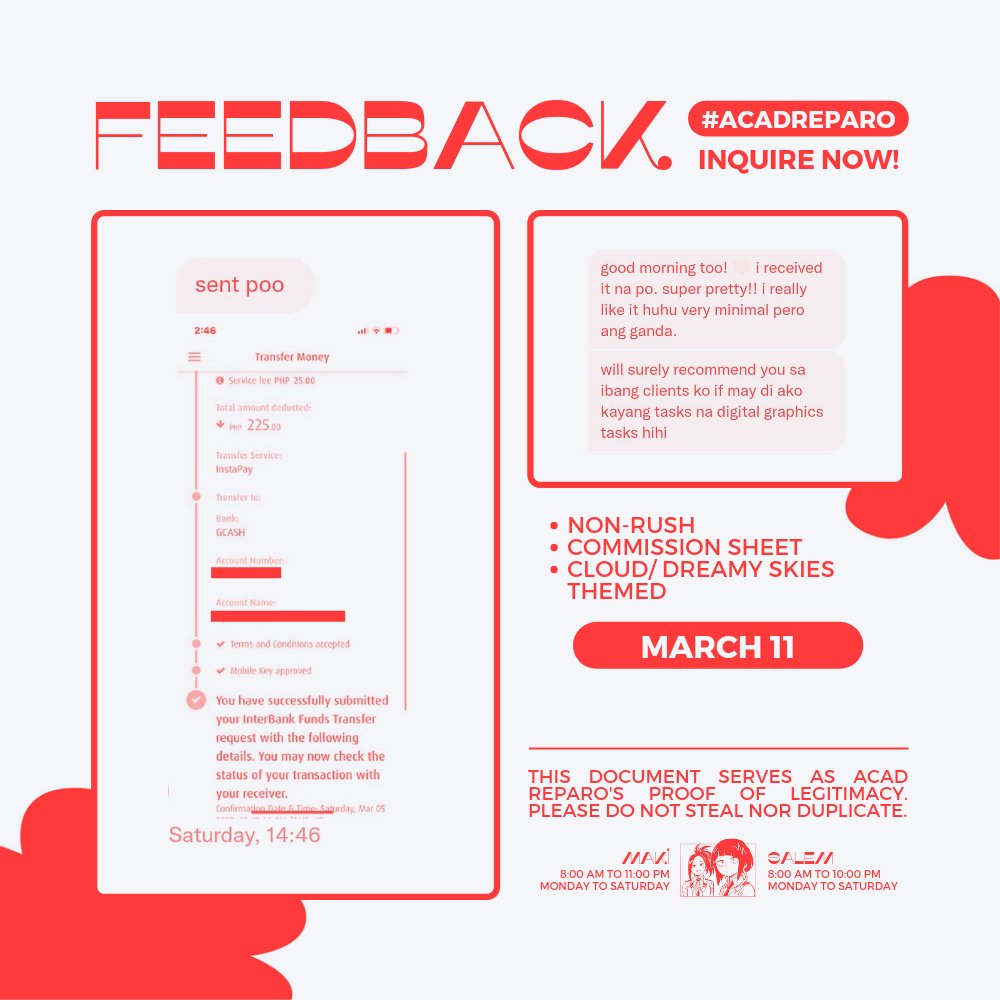 ㅤ
FEEDBACK 是 O25

🍱 #acadreparo
╰  commission sheet
ㅤ