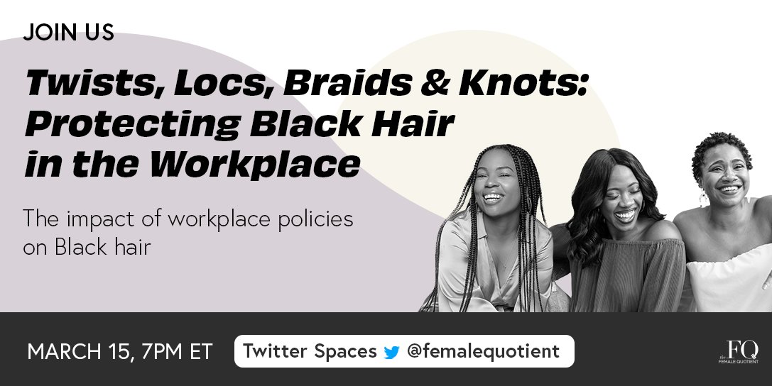 We are thrilled to kick off our new #TwitterSpaces series, Intersectional at Work! Join us as we come together to discuss the often uphill battle Black women face when it comes to wearing natural hairstyles at school and work. RSVP: x.com/i/spaces/1YqGo…