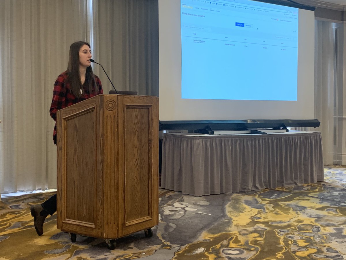 <a href="/FieldViewCanada/">FieldView Canada</a> Alliston workshop <a href="/christinaprelaz/">Christina Prelaz</a> talks about importance of good data in to get good data out. You can fix some data in FieldView afterwards if there are errors but nicer if you don’t have to. “I can work a few miracles but not all!”