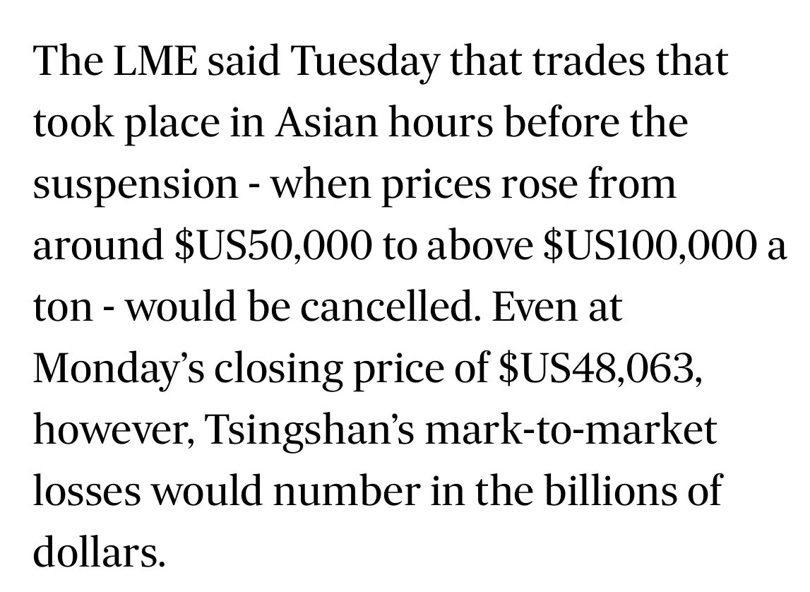 LME didn’t like the scorecard so cancelled the first half of play. ⚽️📈🎁 #nickel #asx