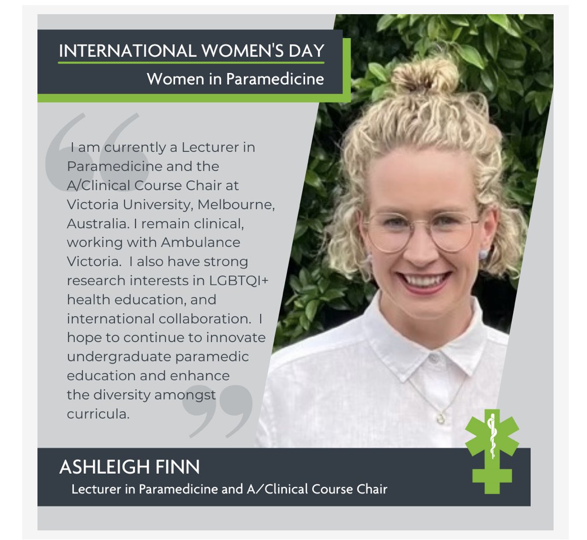 Ashleigh Finn (@ashleigh_finn) on Twitter photo Have a read of some of the fantastic work women in #paramedicine are doing, in the <a href="/ParamedicsUK/">College of Paramedics</a> takeover for #IWD2022 #BreakTheBias
linktr.ee/ParamedicsUK Have a read of some of the fantastic work women in #paramedicine are doing, in the <a href="/ParamedicsUK/">College of Paramedics</a> takeover for #IWD2022 #BreakTheBias
linktr.ee/ParamedicsUK